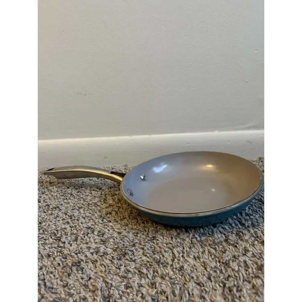 Gotham Steel 8” Copper Non Stick Frying Pans, Ceramic Non Toxic Frying Pans Blue